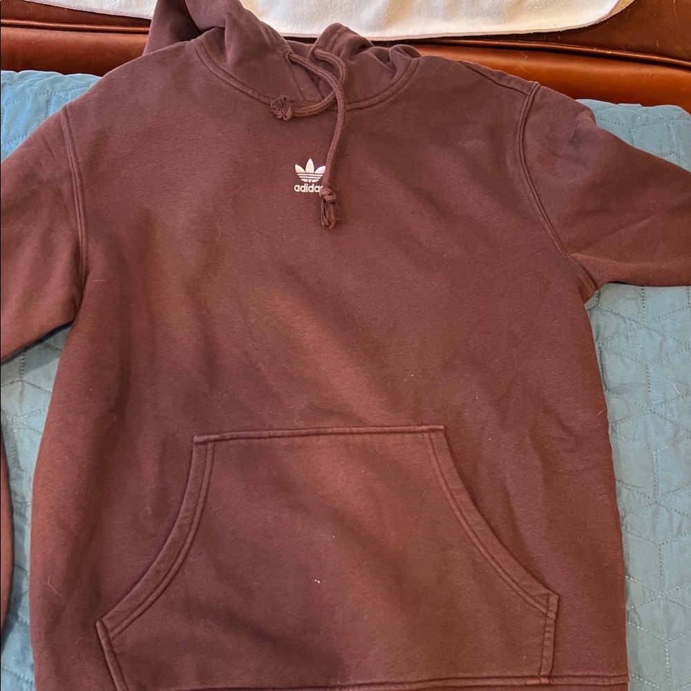 Adidas Men's Chocolate Brown Hoodie